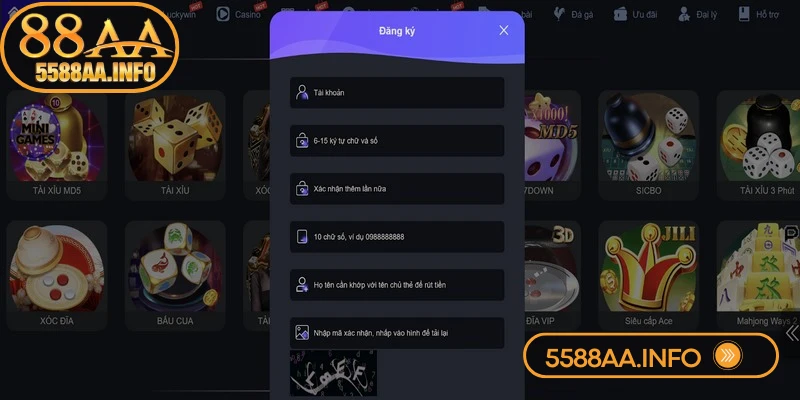 Các bước đăng ký 88AA an toàn, nhanh chóng